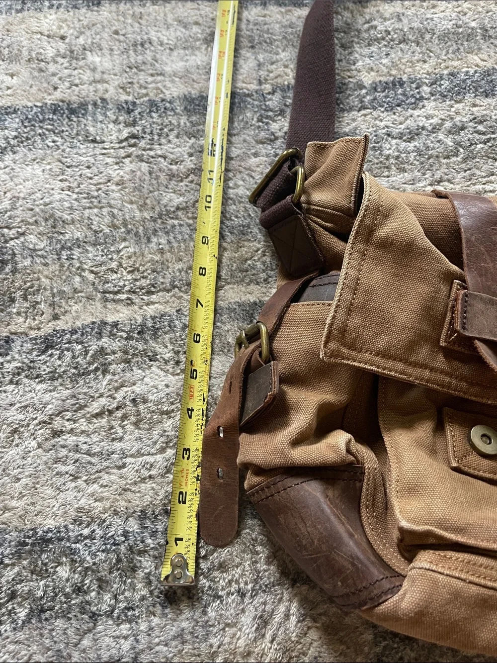 Muchuan Canvas Messenger Bag in Brown - Men